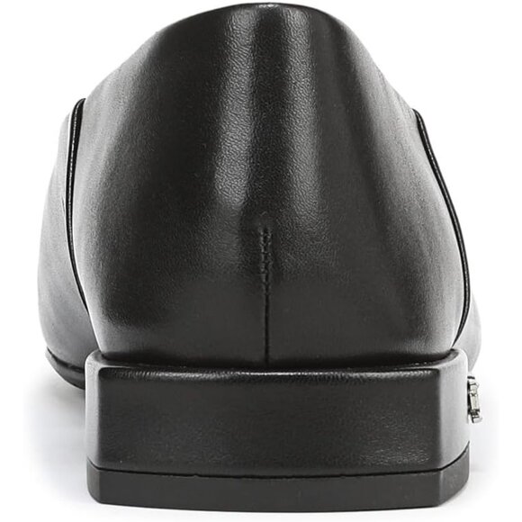 Sam Edelman Women Black Leather Pull-On Rounded Toe Classic  Ballet Flat Shoes - Picture 7 of 7